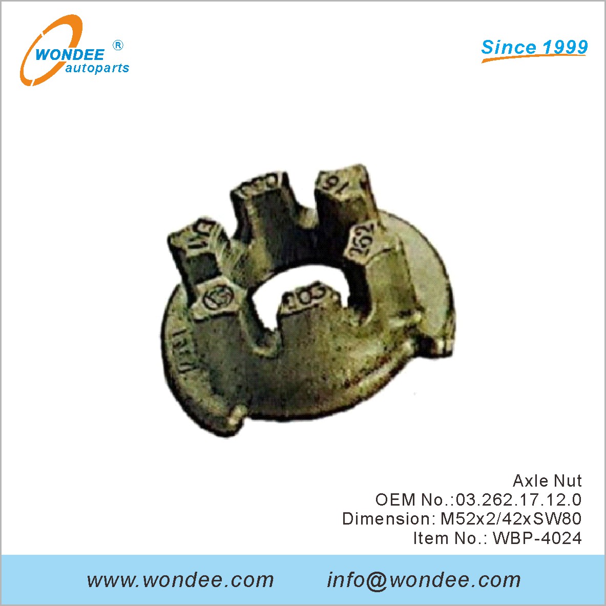Axle Nut OEM 0326217120 for BPW from WONDEE