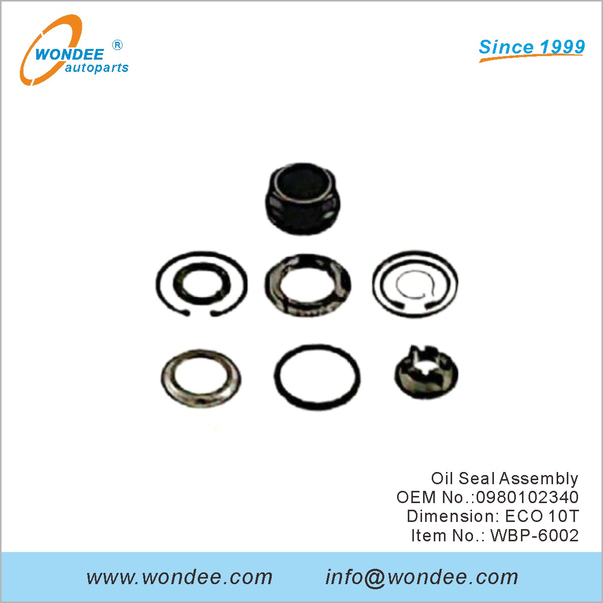 Oil Seal Assembly OEM 0980102340 for BPW from WONDEE