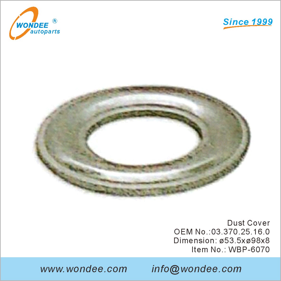 Dust Cover OEM 0337025160 for BPW from WONDEE