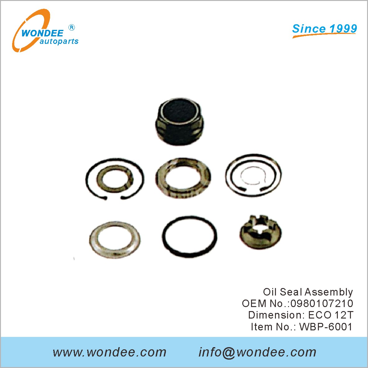 Oil Seal Assembly OEM 0980107210 for BPW from WONDEE