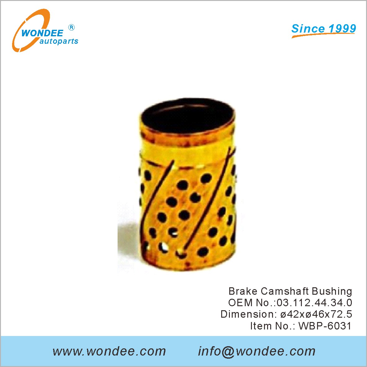 Brake Camshaft Bushing OEM 0311244340 for BPW from WONDEE