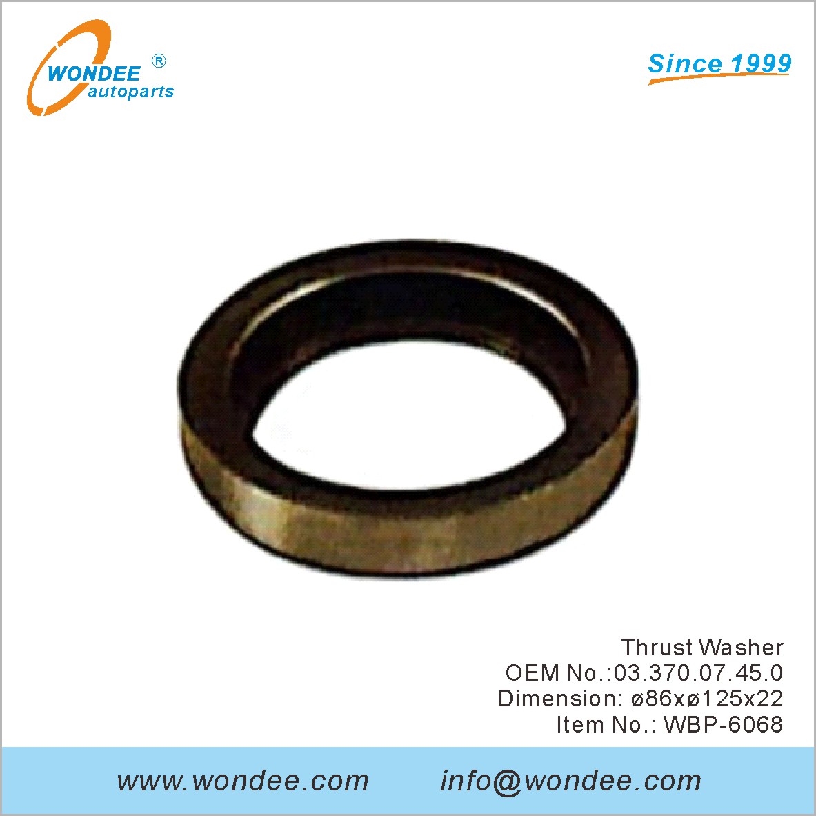 Thrust Washer OEM 0337007450 for BPW from WONDEE