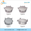 16 Inch 20 Inch Flanged Aluminum Alloy Steel Petroleum Manhole Cover for Fuel Tanker Truck Parts