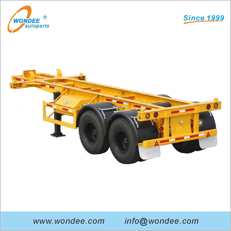 Axle Axle Feet Skeleton Semi Trailer Chassis For Container