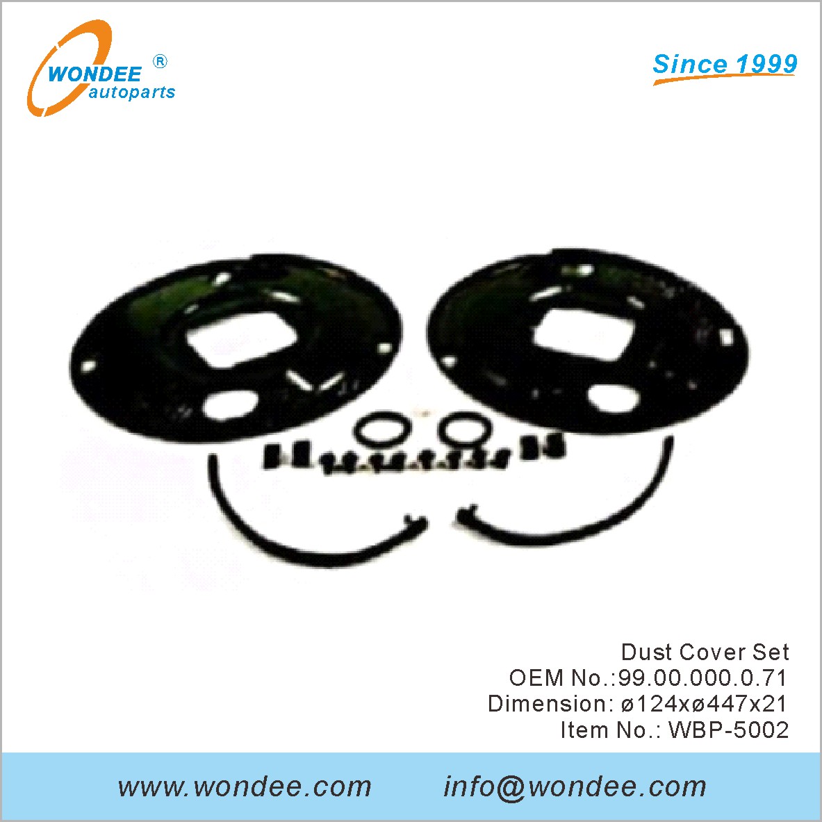 Dust Cover Set OEM 9900000071 for BPW from WONDEE