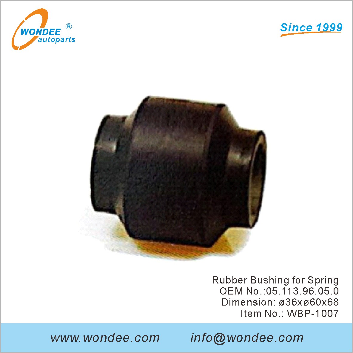 Rubber Bushing for Spring OEM 0511396050 for BPW from WONDEE