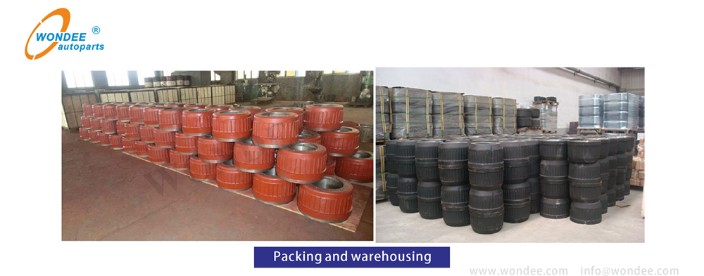 WONDEE brake drums packing and warehousing