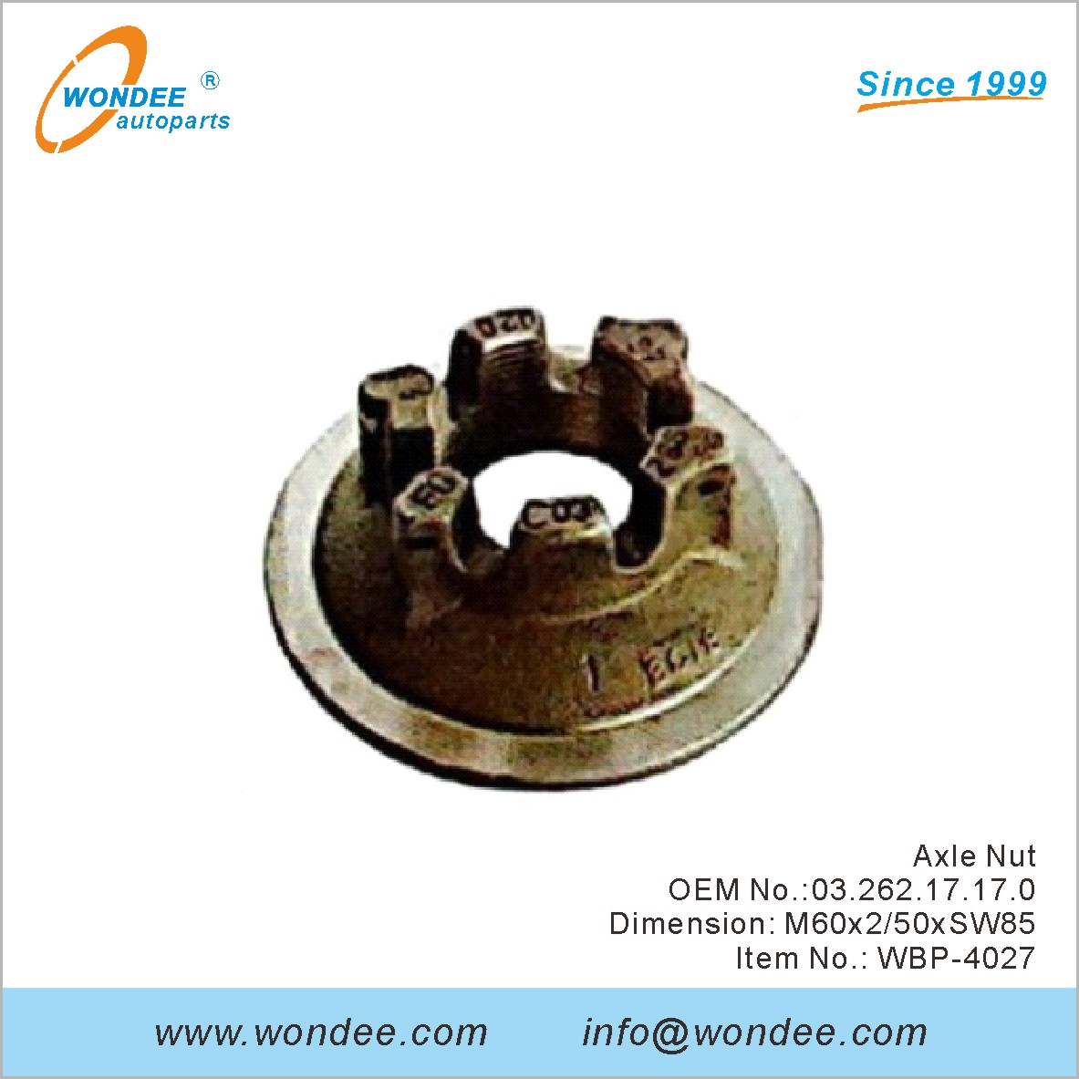 Axle Nut OEM 0326217170 for BPW from WONDEE