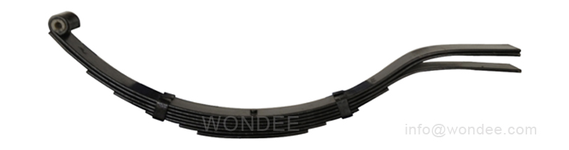 A single eye small size leaf spring with flat end for boat trailersfrom a China manufacturer/WONDEE Autoparts