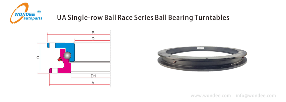 UA single row ball bearing turntable