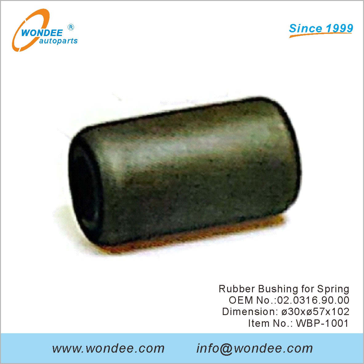 Rubber Bushing for Spring OEM 0203169000 for BPW from WONDEE