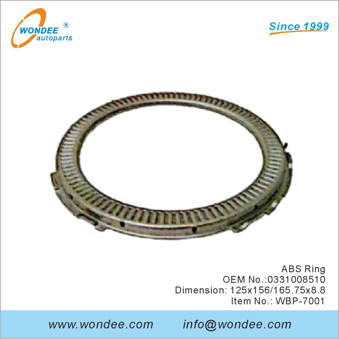 ABS Ring OEM 0331008510 for BPW from WONDEE