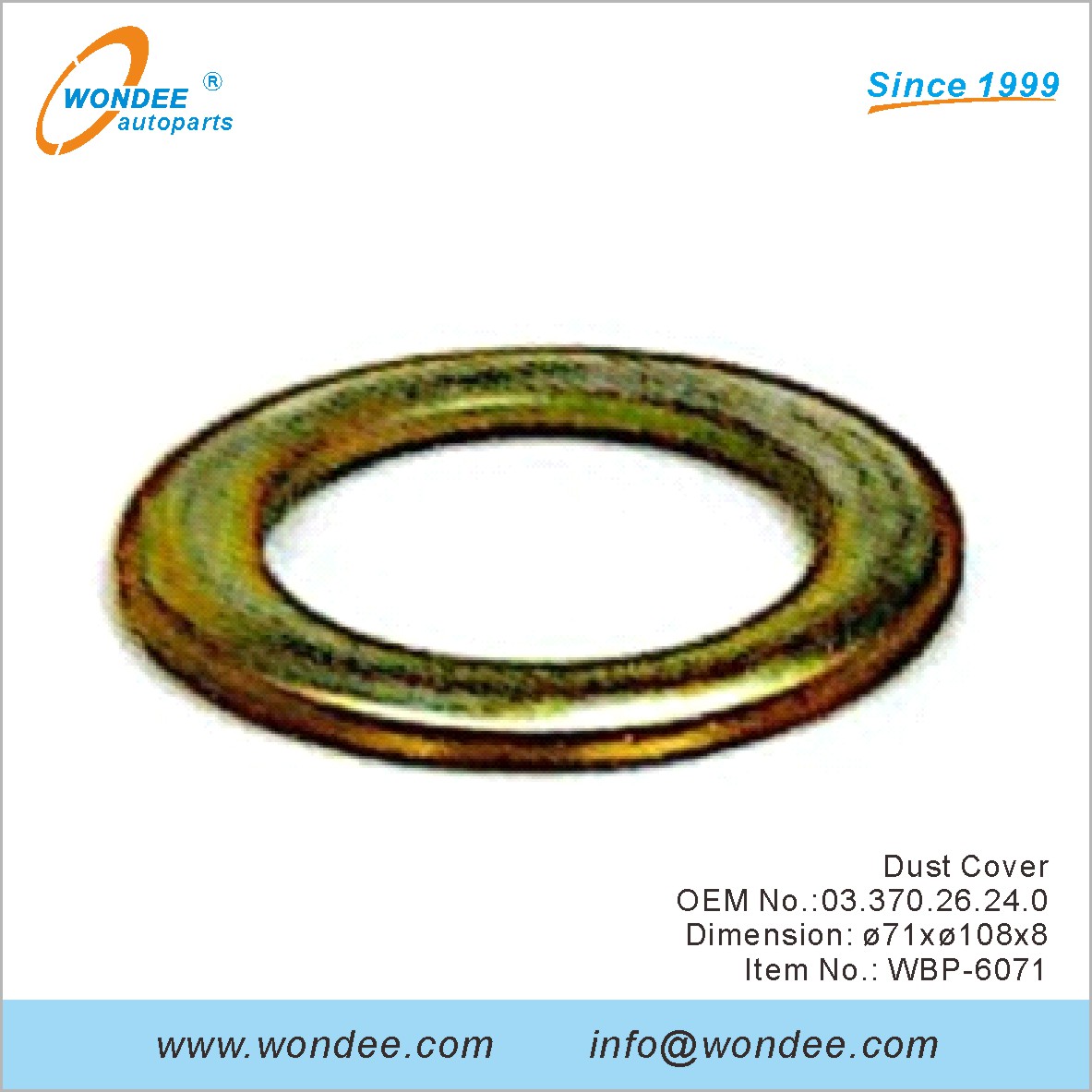 Dust Cover OEM 0337026240 for BPW from WONDEE