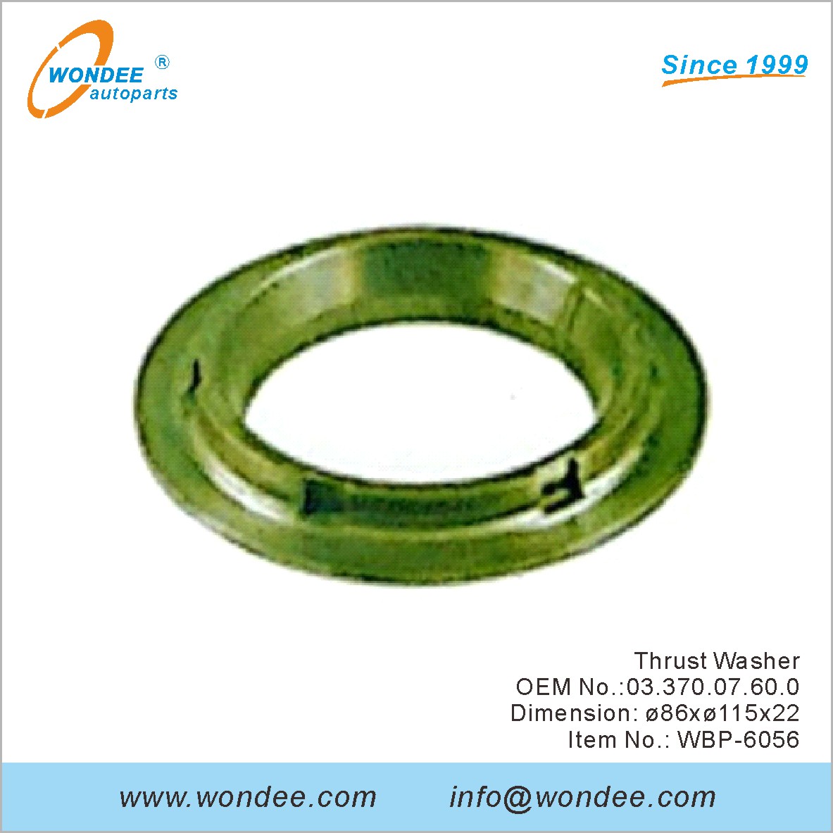 Thrust Washer OEM 0337007600 for BPW from WONDEE