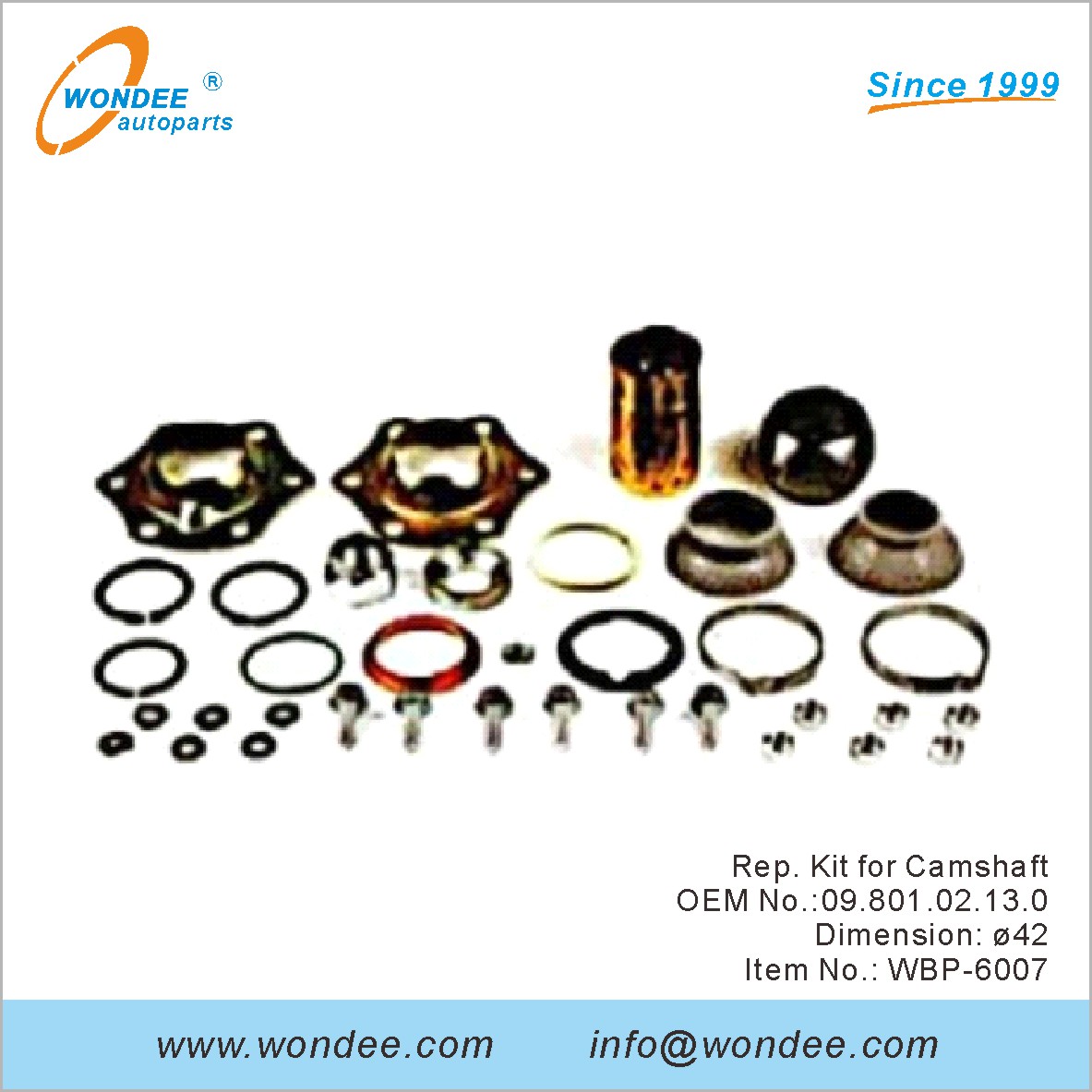Rep Kit for Camshaft OEM 0980102130 for BPW from WONDEE