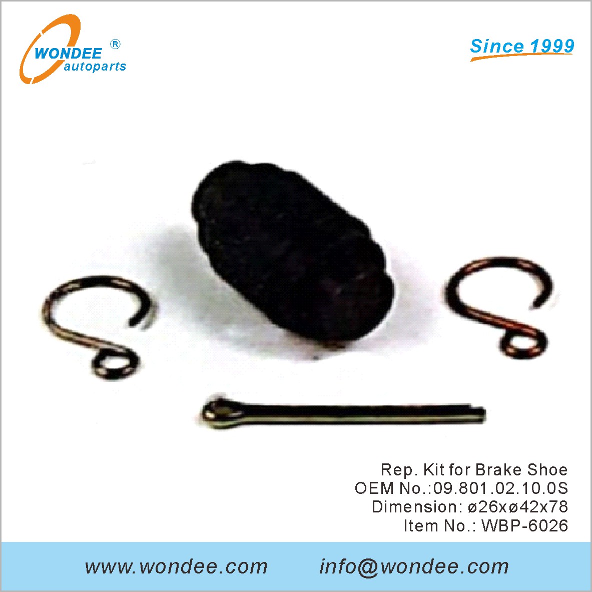 Rep Kit for Brake Shoe OEM 0980102100S for BPW from WONDEE