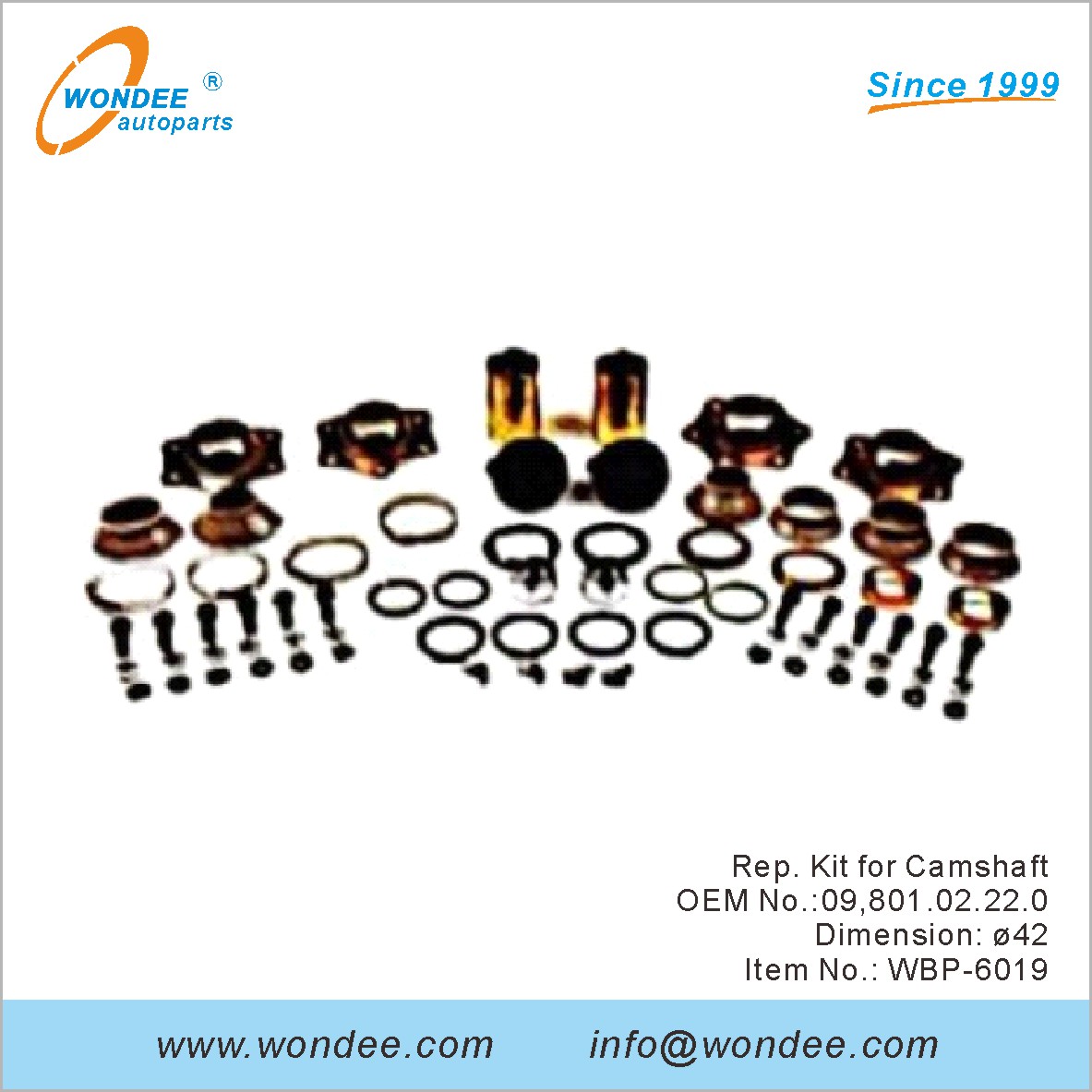 Rep Kit for Camshaft OEM 09,80102220 for BPW from WONDEE