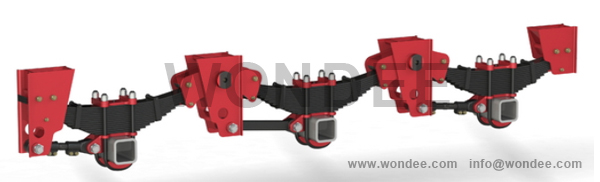 3-axle German SAF type mechanical suspension from China manufacturer/WONDEE AUTOPARTS