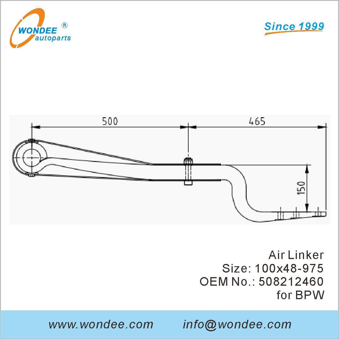 WONDEE Autoparts Air Linker OEM 508212460 for BPW