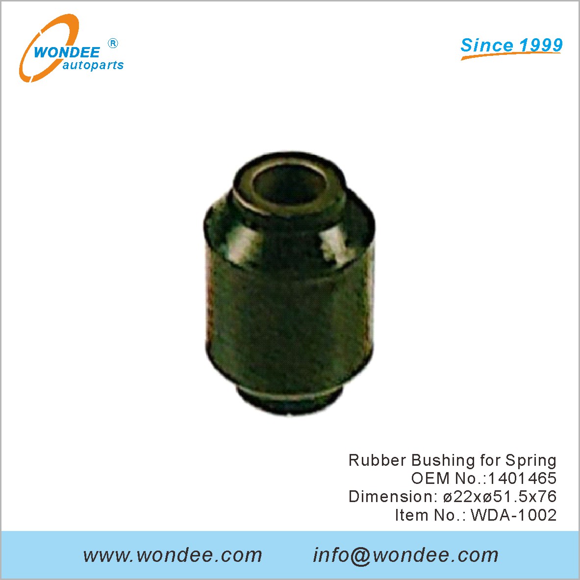Rubber Bushing for Spring OEM 1401465 for DAF from WONDEE