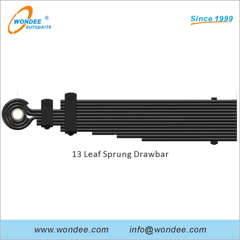 Sprung Drawbar for Agricultural Trailer With120mm Wide And 14mm Section Thickness