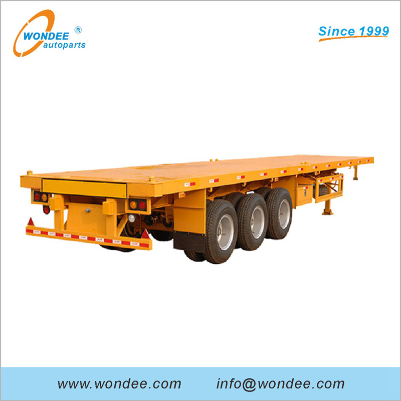 2-axle 3-axle 40 Feet Flatbed Semi Trailers for Container and Bulk Cargo Transportation