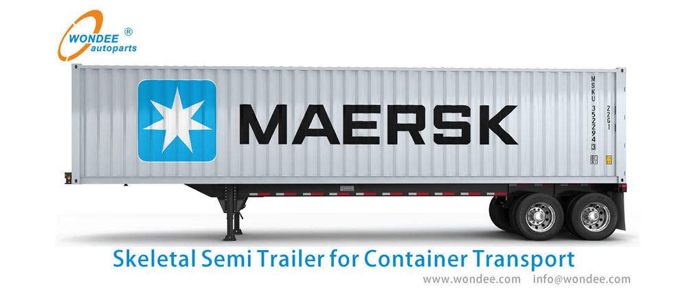 Skeletal Semi Trailer for Container Transport2