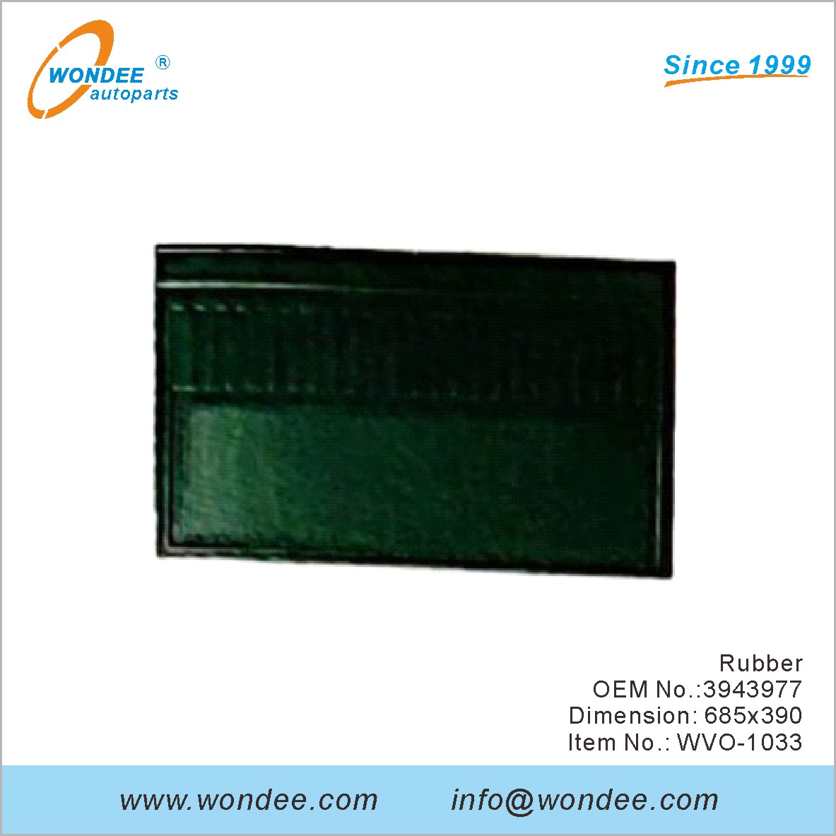 Rubber OEM 3943977 for Volvo from WONDEE