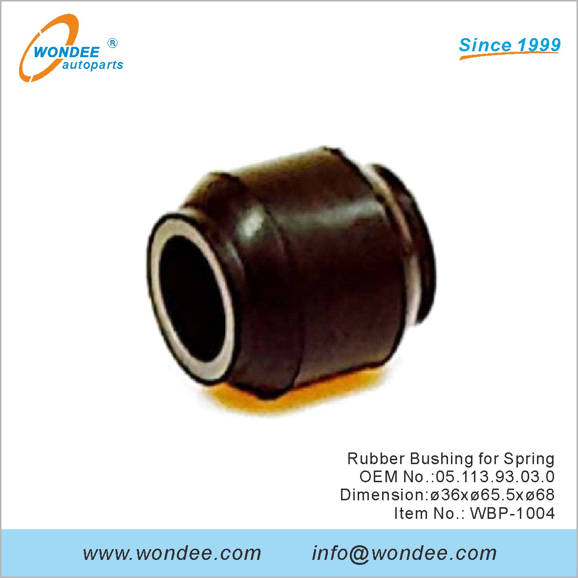 Rubber Bushing for Spring OEM 0511393030 for BPW from WONDEE