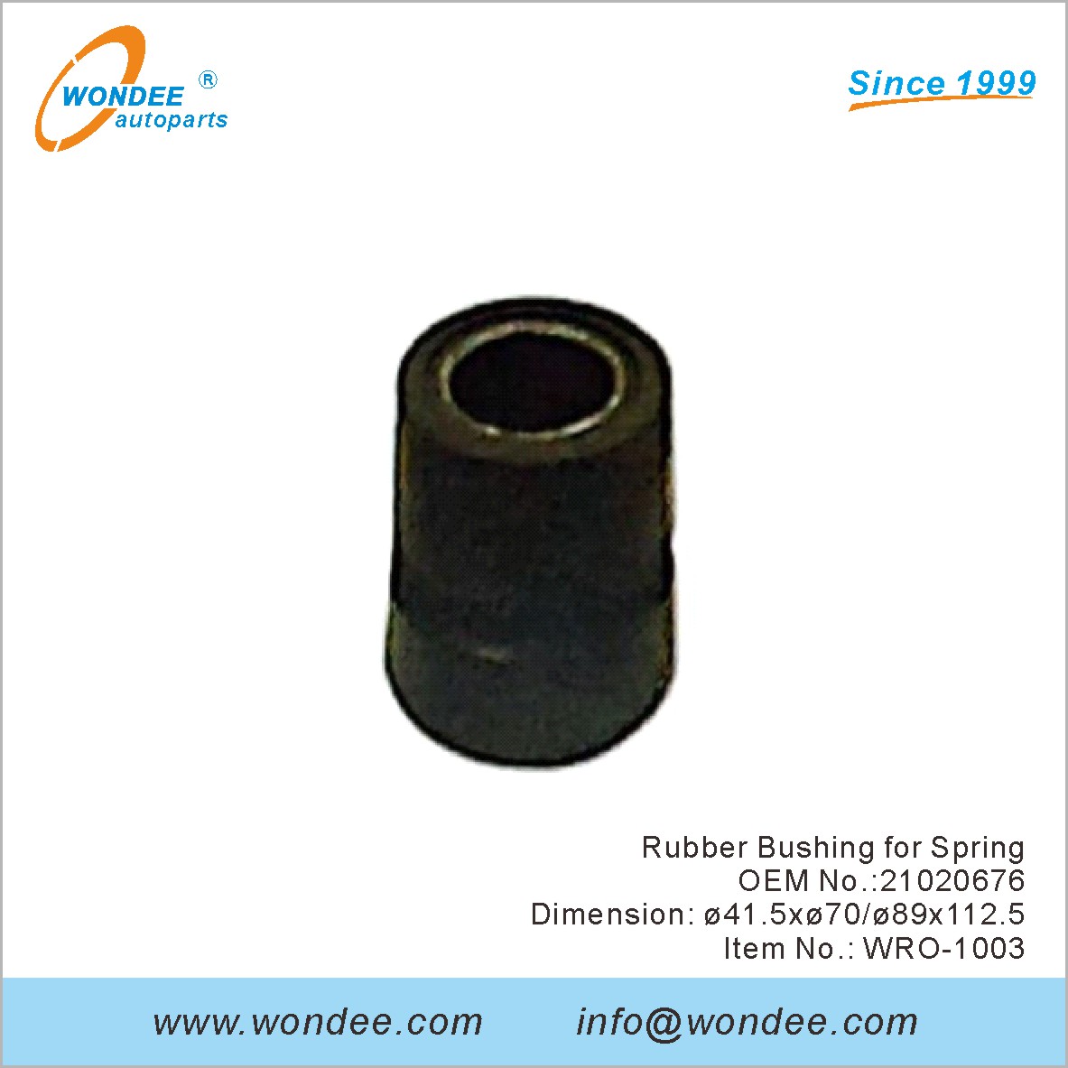 Rubber Bushing for Spring OEM 21020676 for ROR from WONDEE