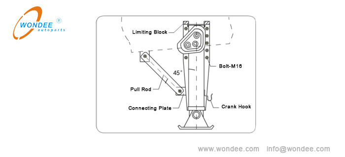 24T landing gear for heavy duty semi trailer from China manufacturer/WONDEE Autoparts