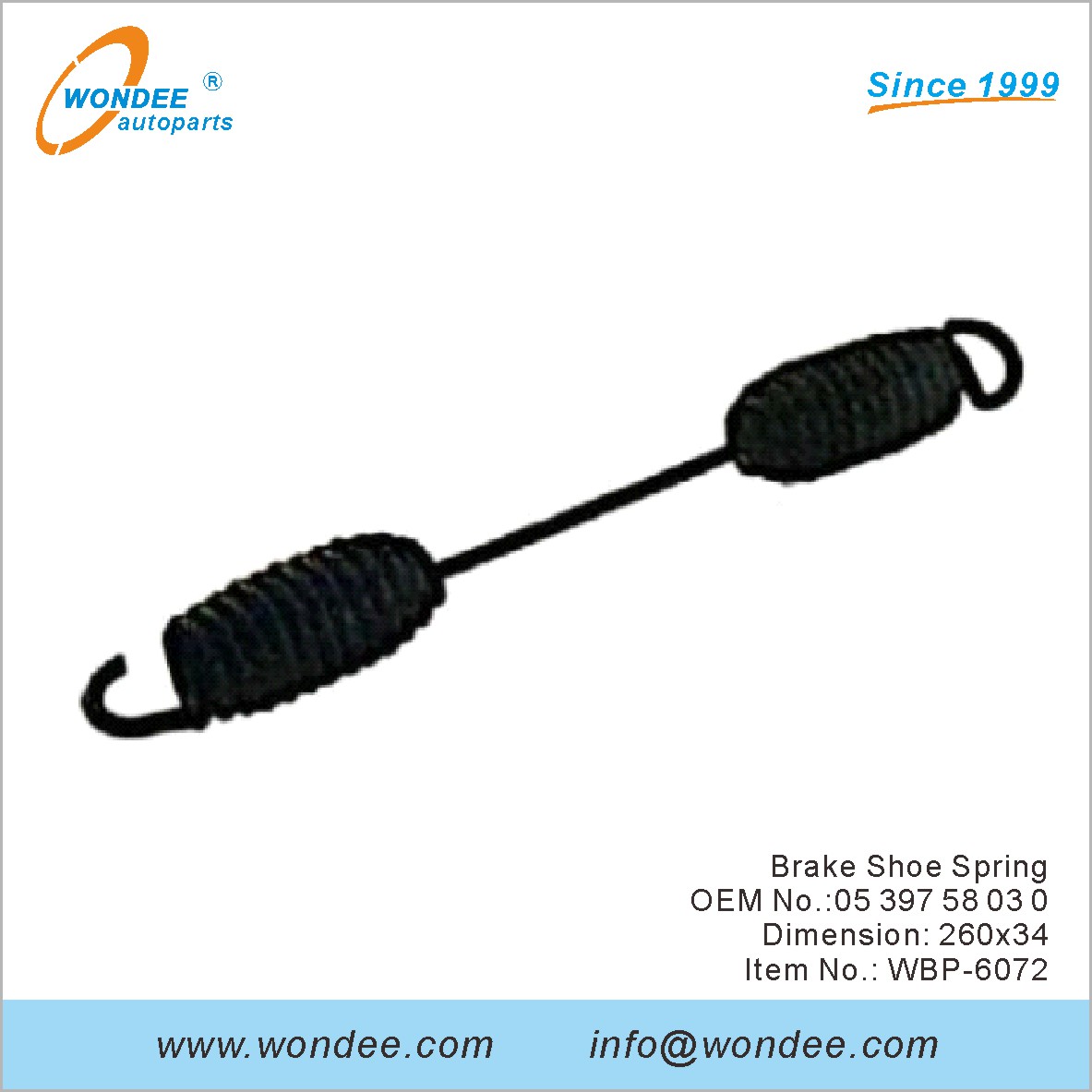 Brake Shoe Spring OEM 05 397 58 03 0 for BPW from WONDEE