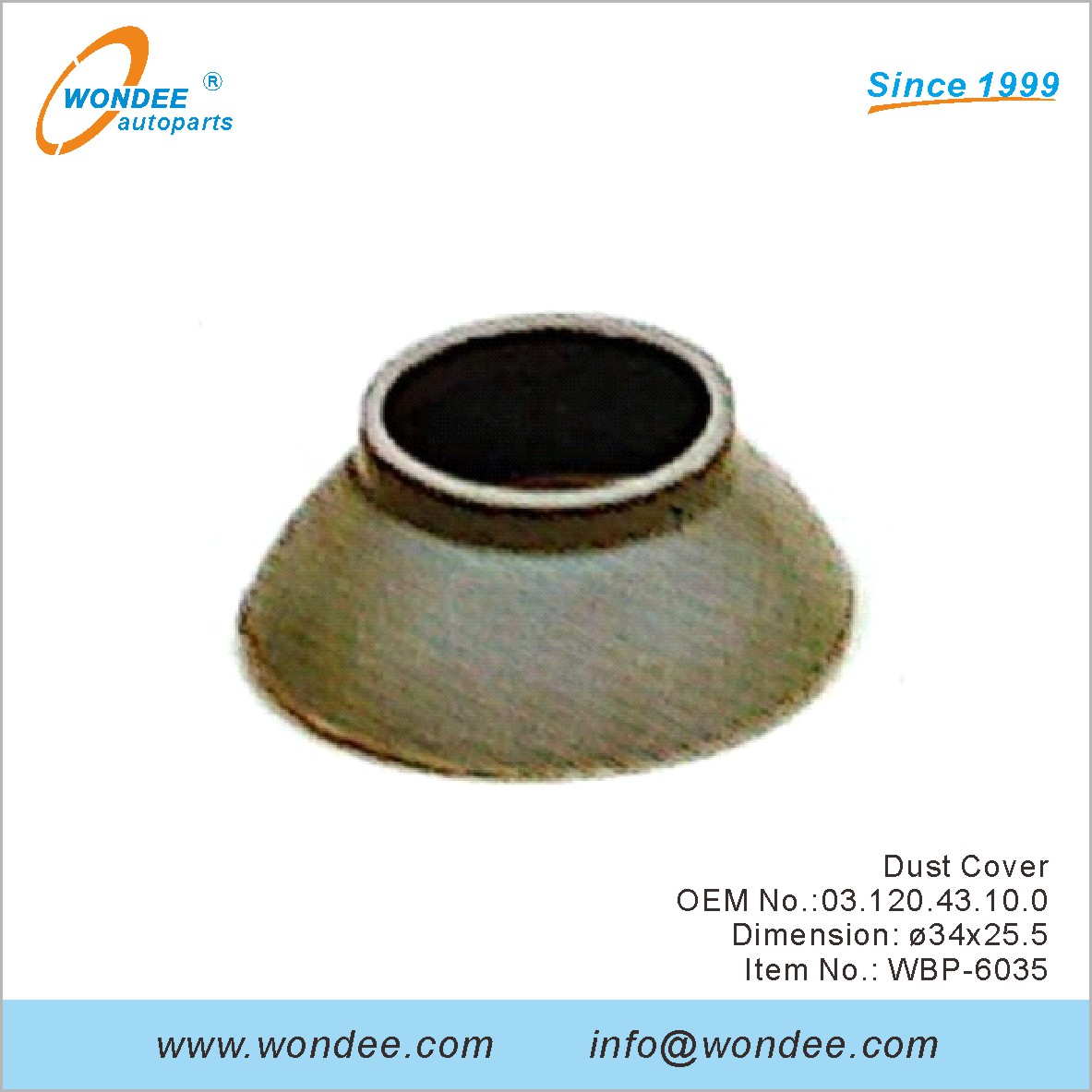 Dust Cover OEM 0312043100 for BPW from WONDEE
