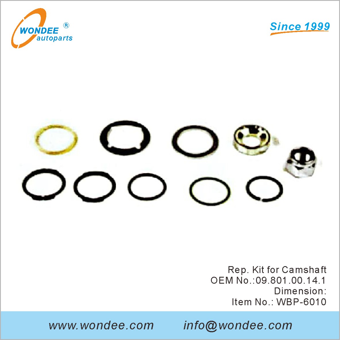 Rep Kit for Camshaft OEM 0980100141 for BPW from WONDEE