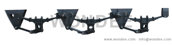3-axle South African overslung type mechanical suspension from China manufacturer/WONDEE AUTOPARTS