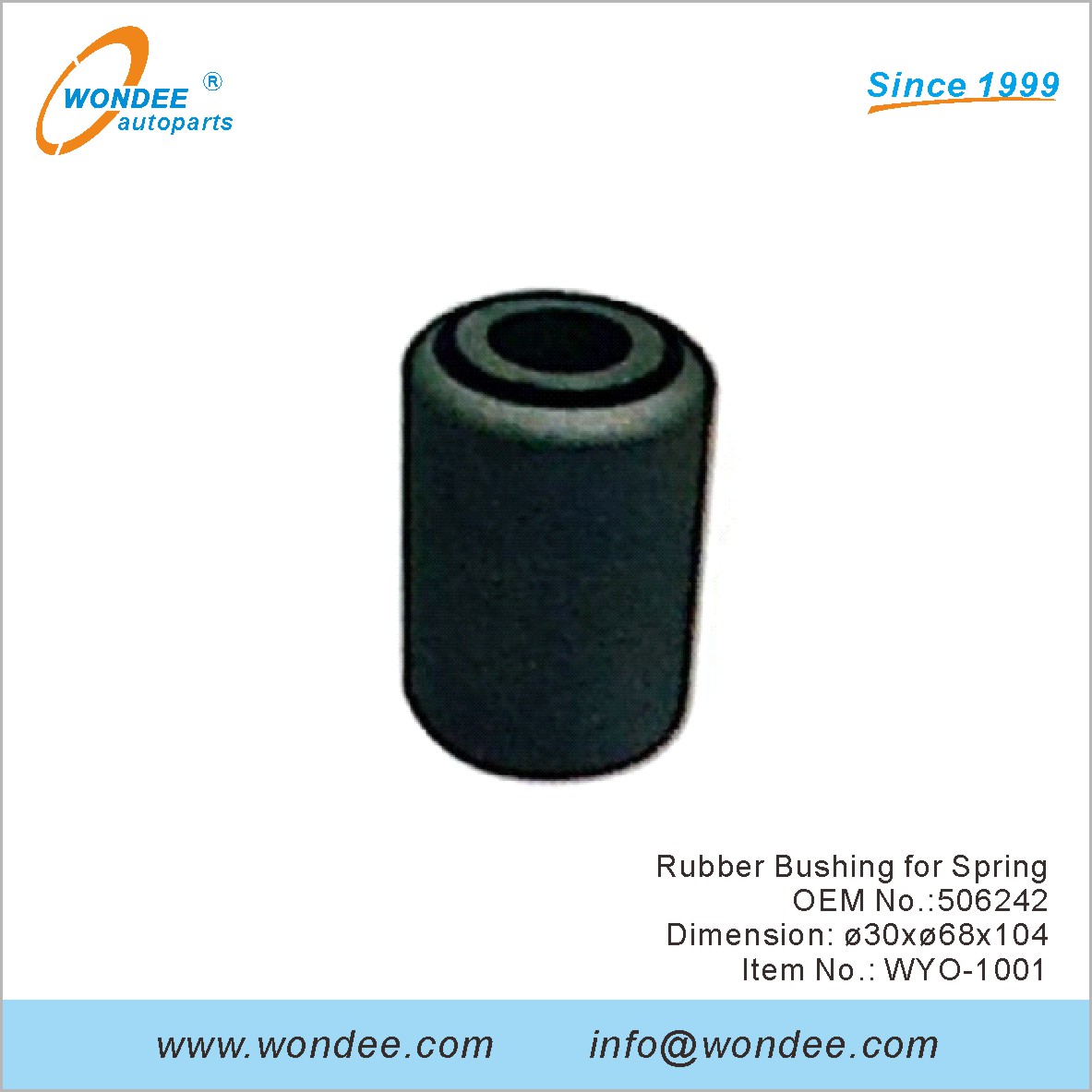Rubber Bushing for Spring OEM 506242 for Volvo from WONDEE