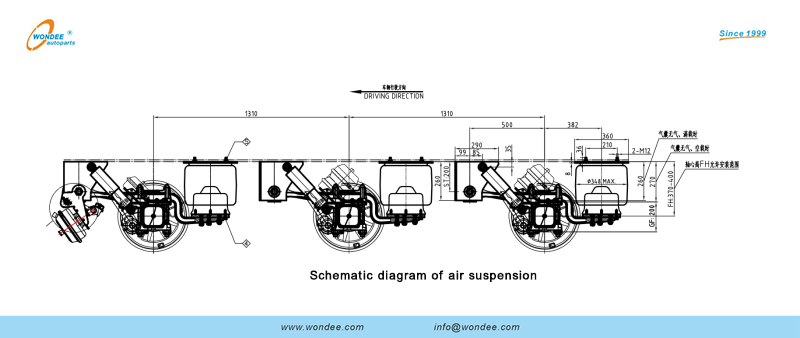 Schematic diagram of air suspension