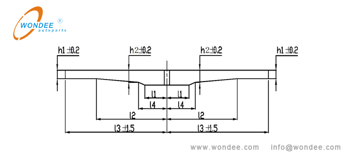 16-Measurement of long tapered leaf spring- abrupt trapezoidal structure