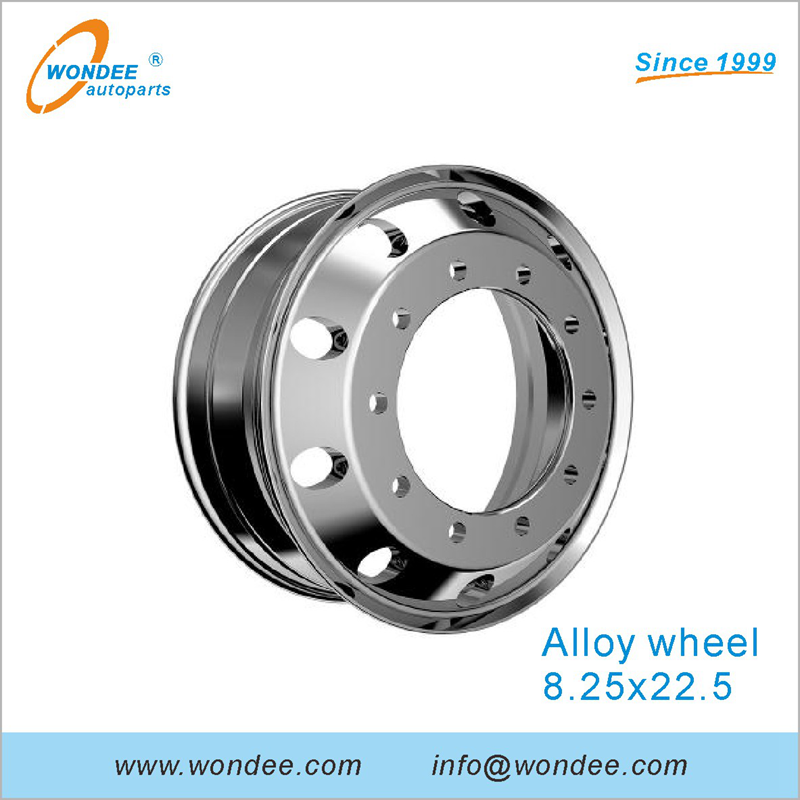 8.25x22.5 Inch Aluminium Alloy Wheel Rim for Heavy Duty Semi Trailers And Truck Parts