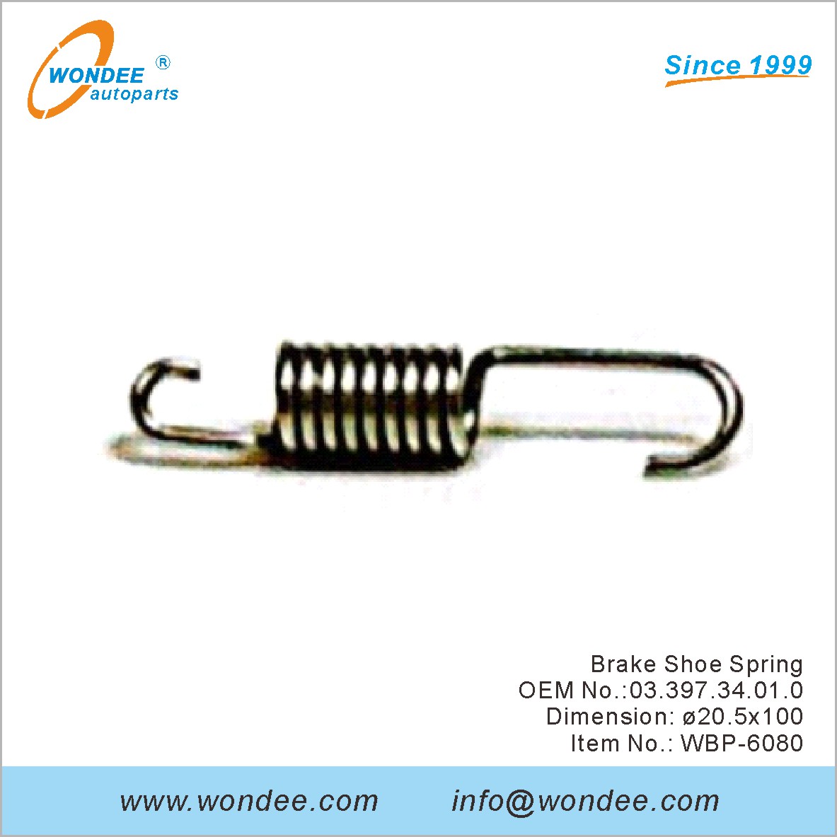 Brake Shoe Spring OEM 0339734010 for BPW from WONDEE