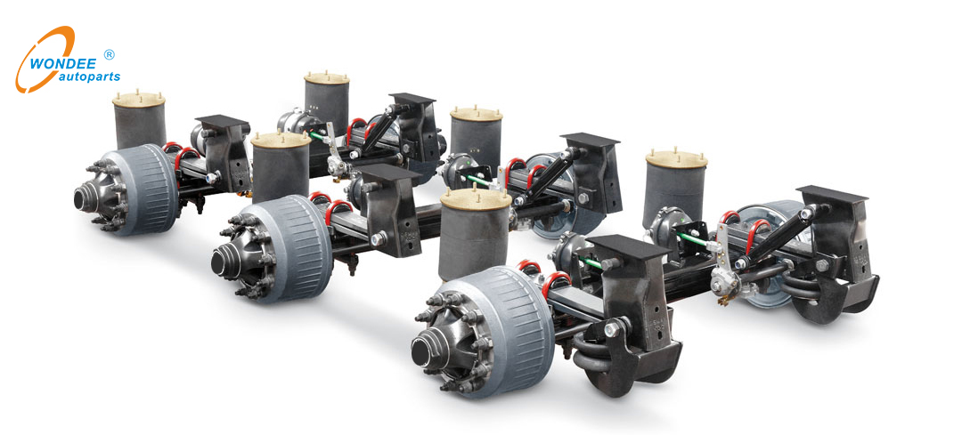 3-axle air suspension with axle for semi trailer