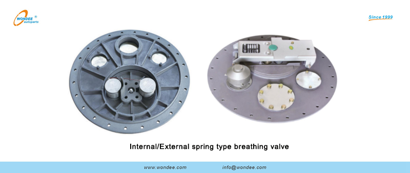 Internal and External spring type breathing valve