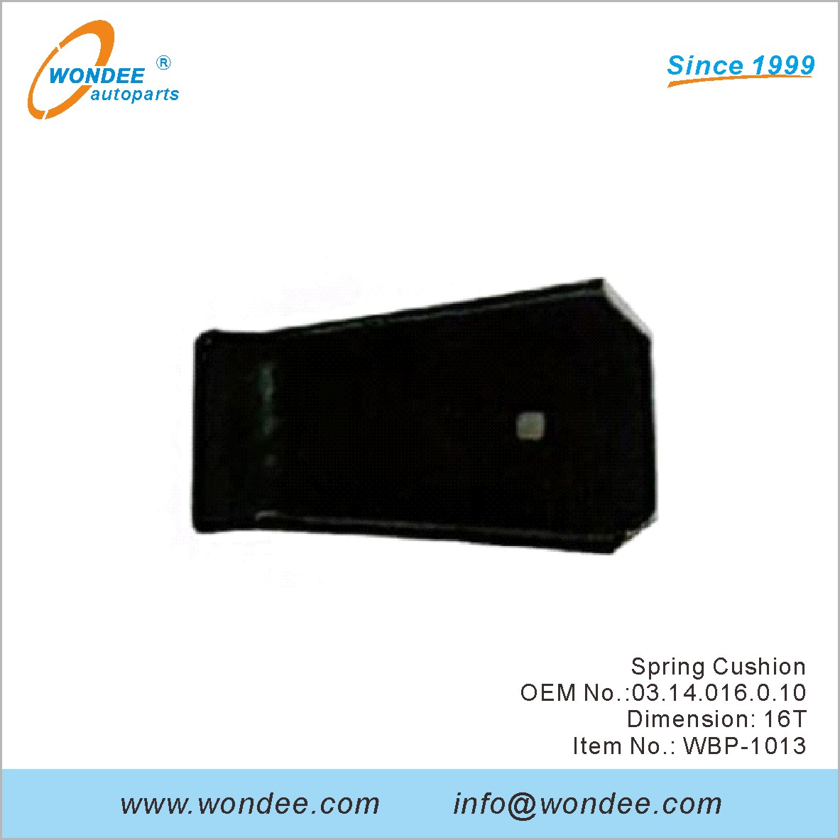 Spring Cushion OEM 0314016010 for BPW from WONDEE