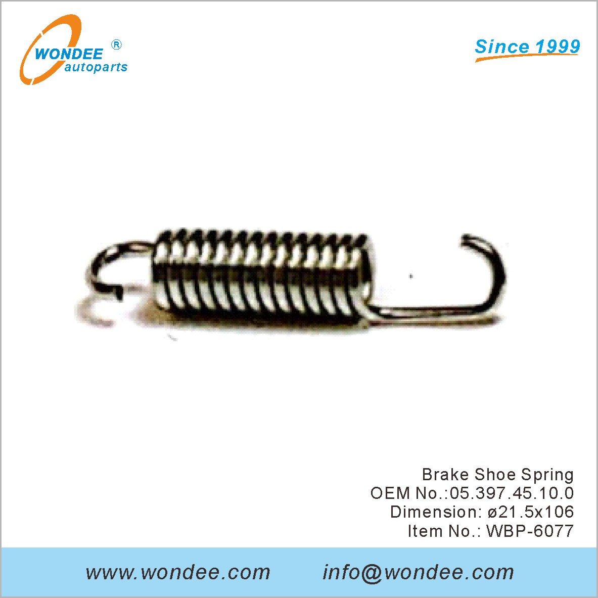 Brake Shoe Spring OEM 0539745100 for BPW from WONDEE