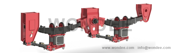 2-axle American type square beam mechanical suspension from China manufacturer/WONDEE AUTOPARTS