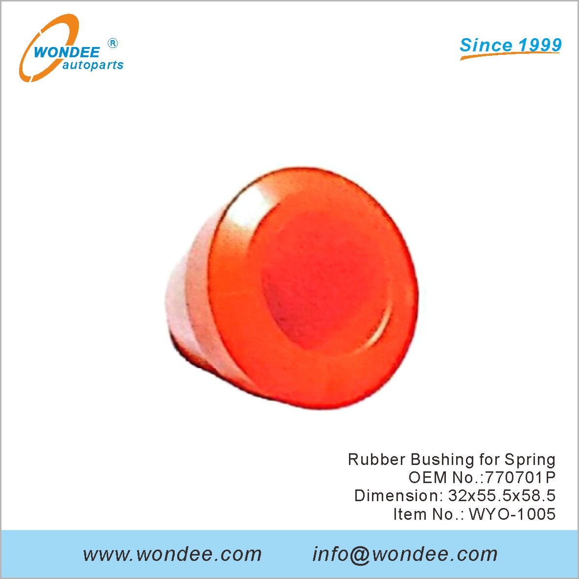 Rubber Bushing for Spring OEM 770701P for Volvo from WONDEE