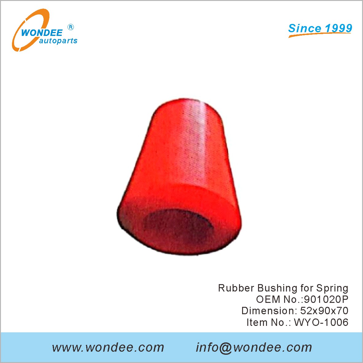 Rubber Bushing for Spring OEM 901020P for Volvo from WONDEE