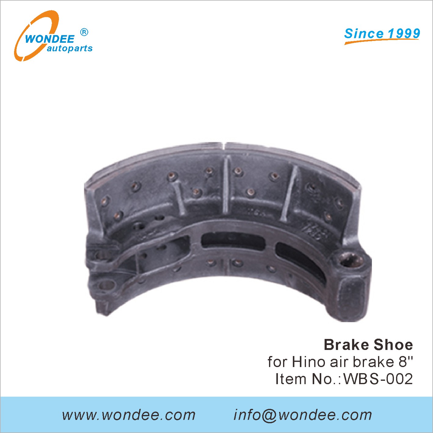 Brake shoe and dust cover for Trucks