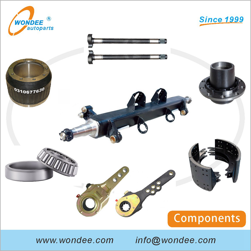 13 Ton Oil Lubrication Type Semi Trailer Axle for South American Market 