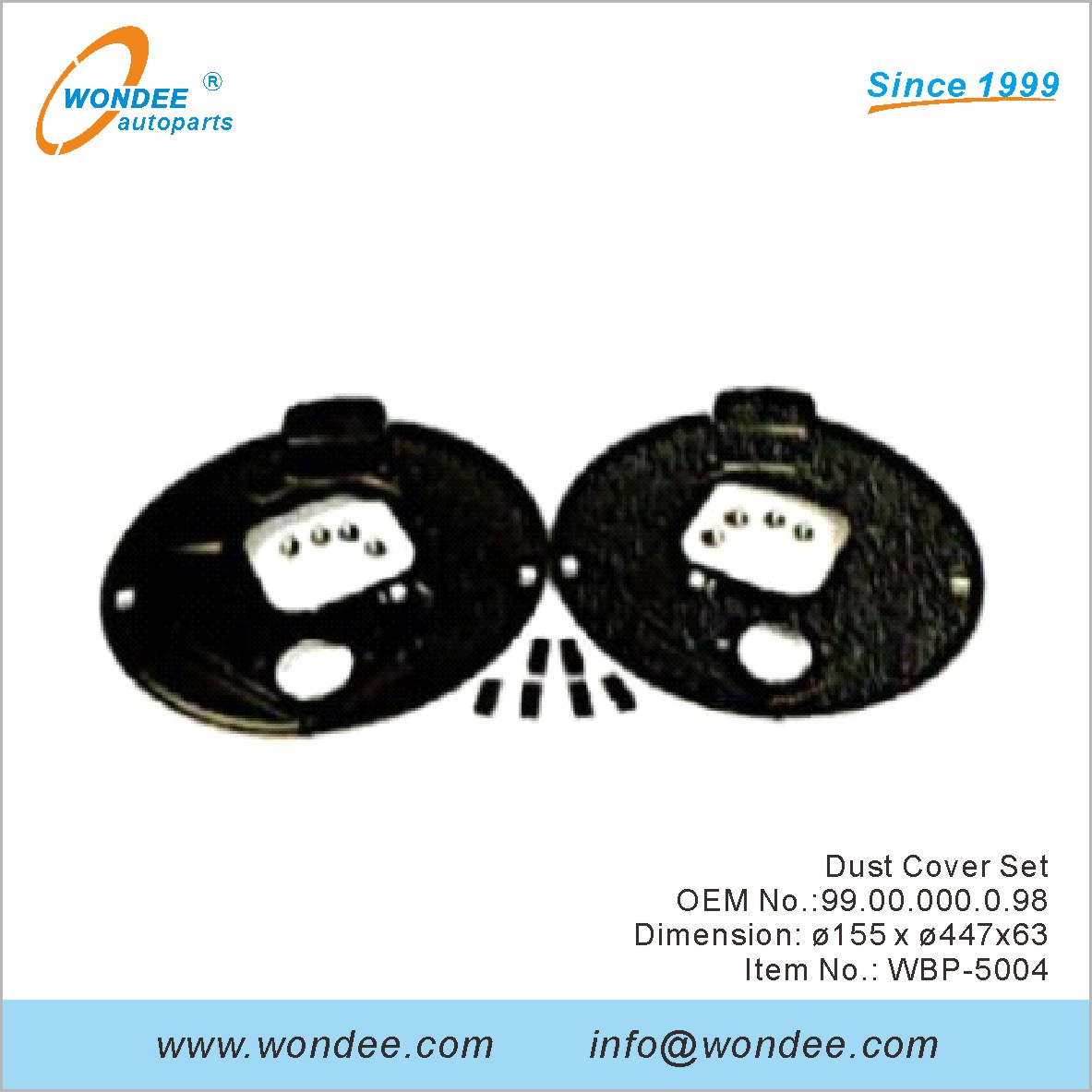 Dust Cover Set OEM 9900000098 for BPW from WONDEE